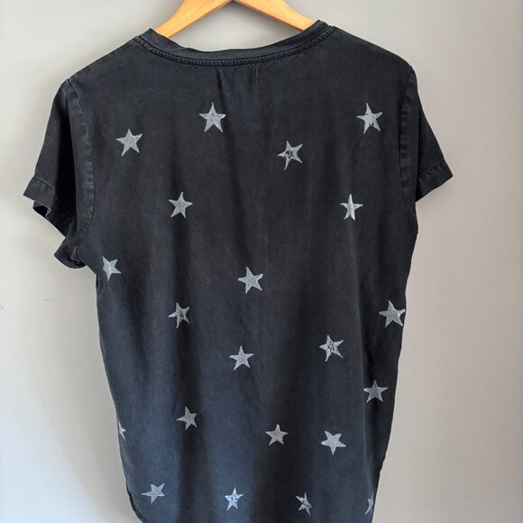 Bella Dahl Faded Black + Silver Stars T-shirt - Picture 3 of 10